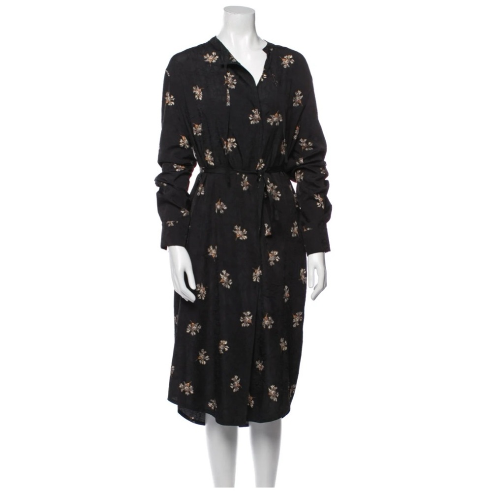 VINCE black dress with floral print